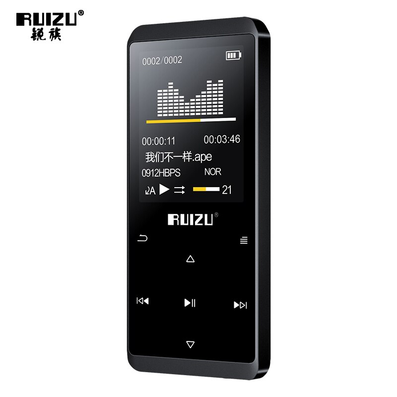 RUIZU D02 HiFi MP3  ÷̾, ޴  ũ, 1.8 ġ ȭ,  FM , å ð,  MP4, 8GB